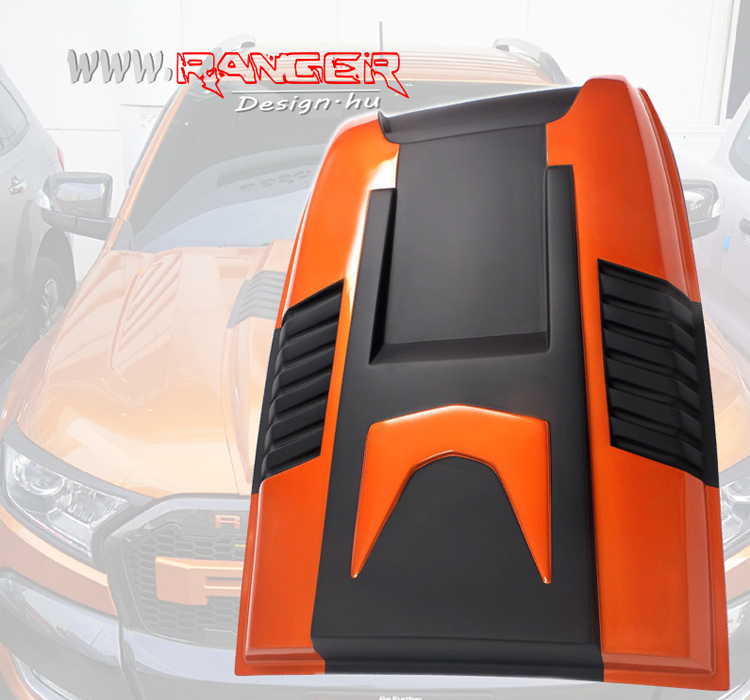 Motorháztető kiemelés RS narancs -fekete
